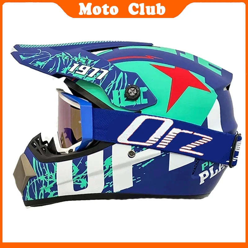 Casque Moto Enfants Hors Route Professionnel — Protection Tout-Terrain Lunettes Cadeau