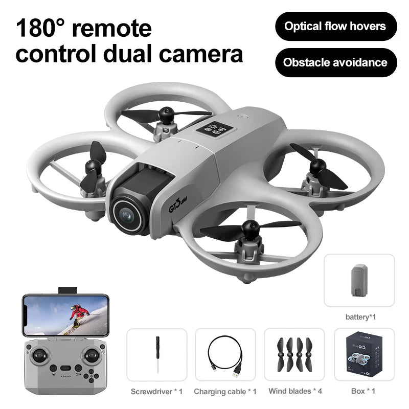 Nuevo Dron GT3 8K HD con control remoto, modo sin cabeza, helicóptero 360° Mini Dron de juguete Flip FPV 5G WIFI cuadricóptero para niños, regalos