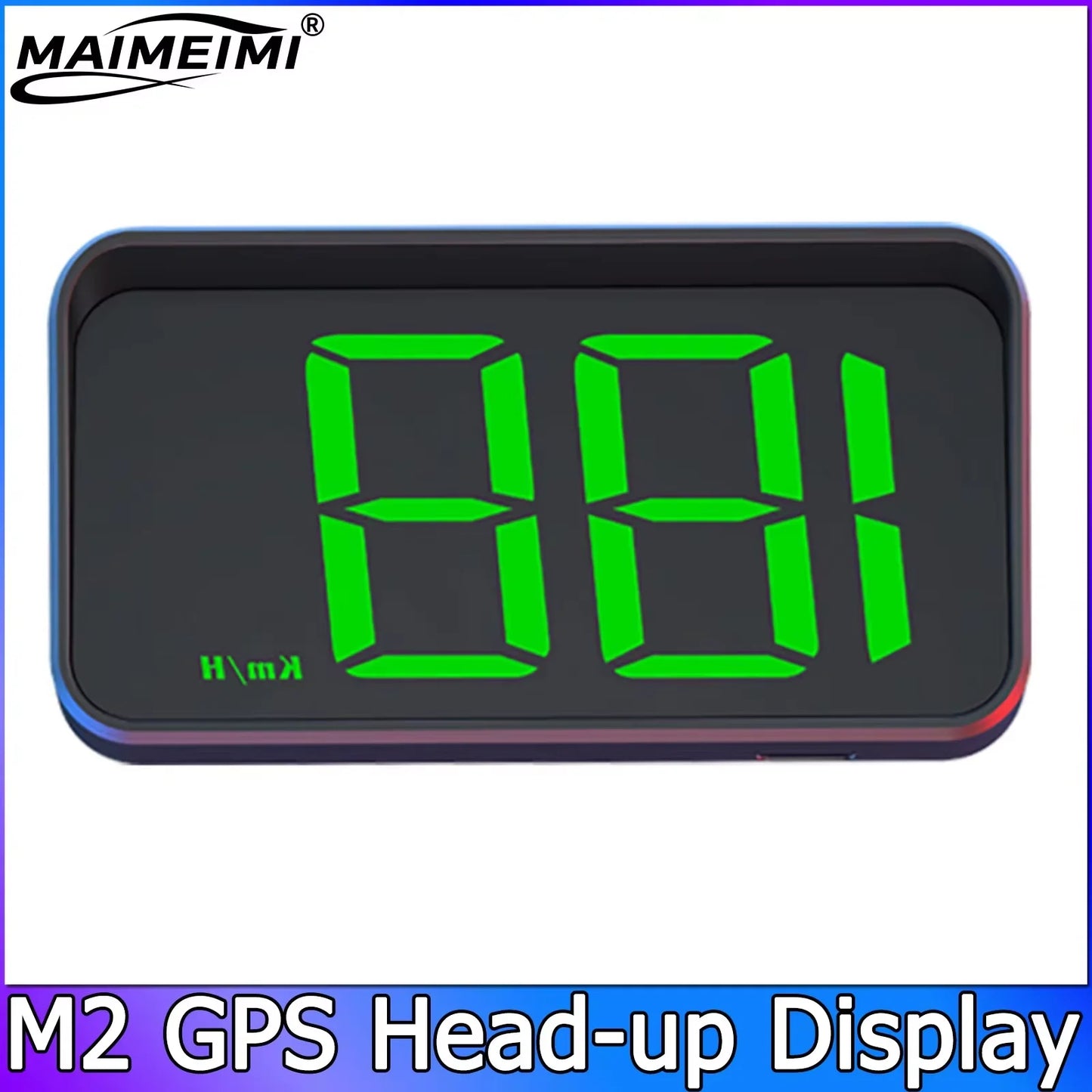 Velocímetro universal KMH M2 GPS HUD Pantalla frontal para coche Cable USB Plug & Play Sistema de doble satélite GPS y Beidou