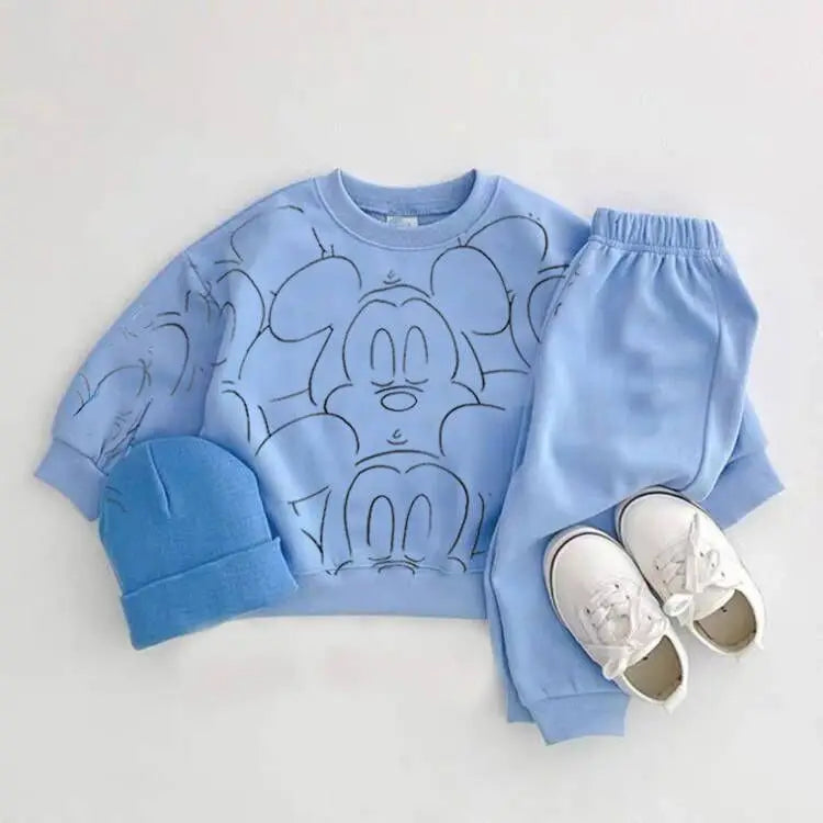 Traje de chándal de dibujos animados para bebé niño y niña, conjunto de camiseta y objetivos College, informal y resistente, ropa de diseñador, nuevo, verano