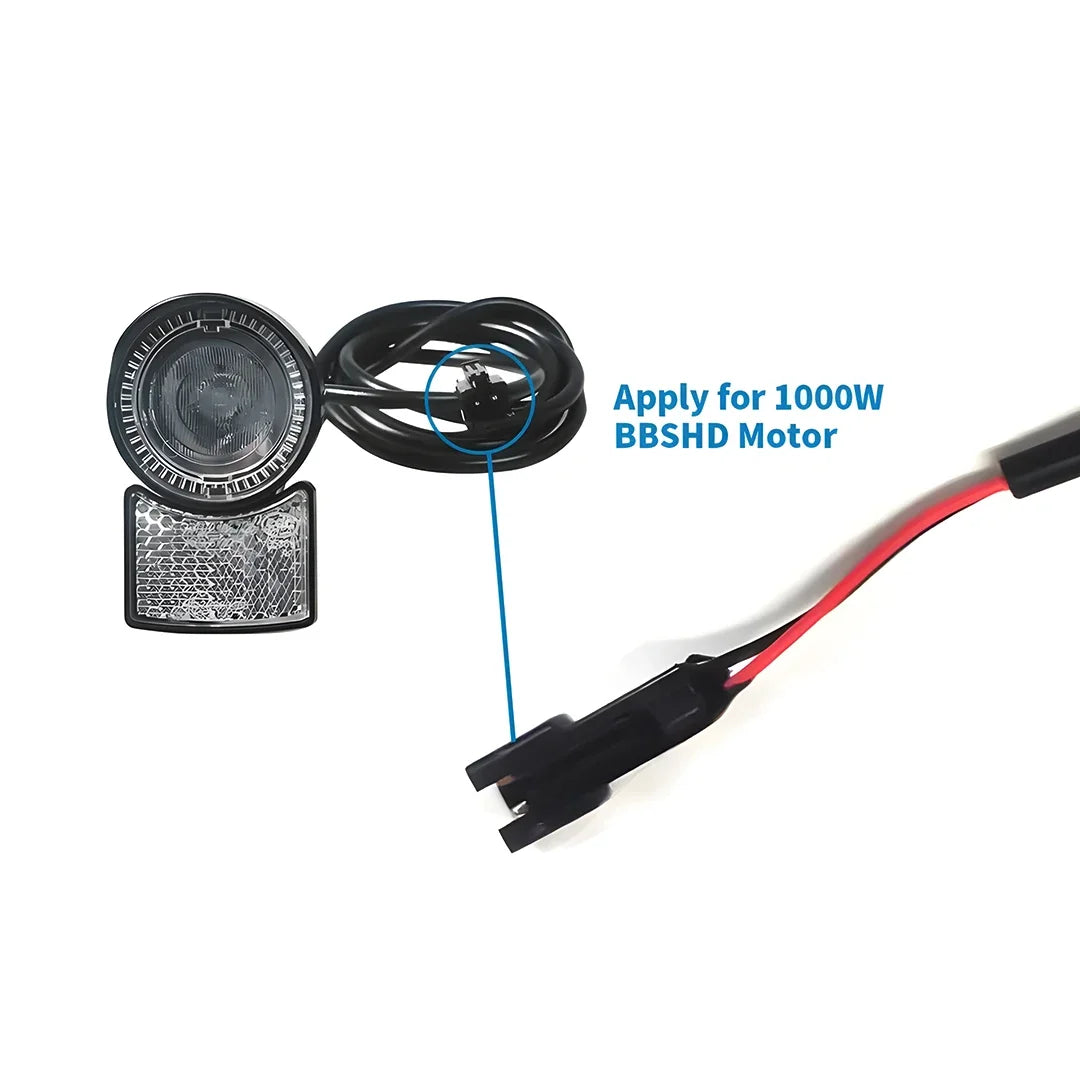 Faro LED de 6 V para scooter, para kit de conversión de motor de accionamiento central BBS01B BBS02B BBSHD, luz delantera impermeable para scooter