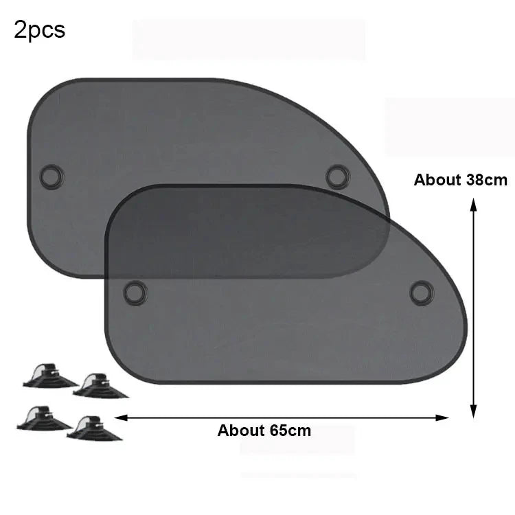 SEAMETAL 2 piezas cubierta parasol para ventana de coche protección solar protección UV para auto delantero trasero cortina de ventana negra accesorios de coche de verano