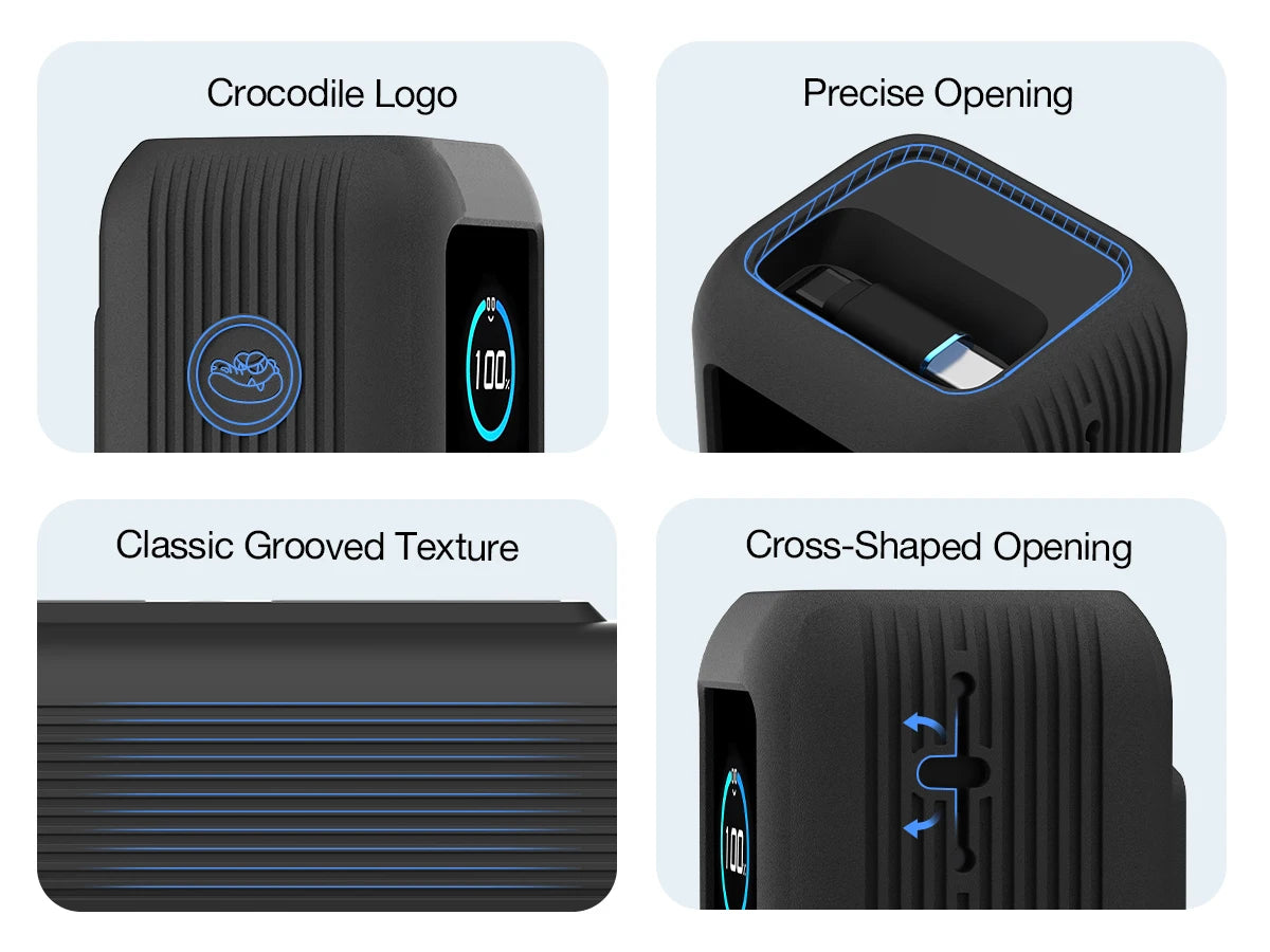 Étui en silicone pour Anker Zolo, 25000mAh, 165W, batterie externe, chargeur portable, étui de protection, étui de transport de voyage, TF, sac de rangement