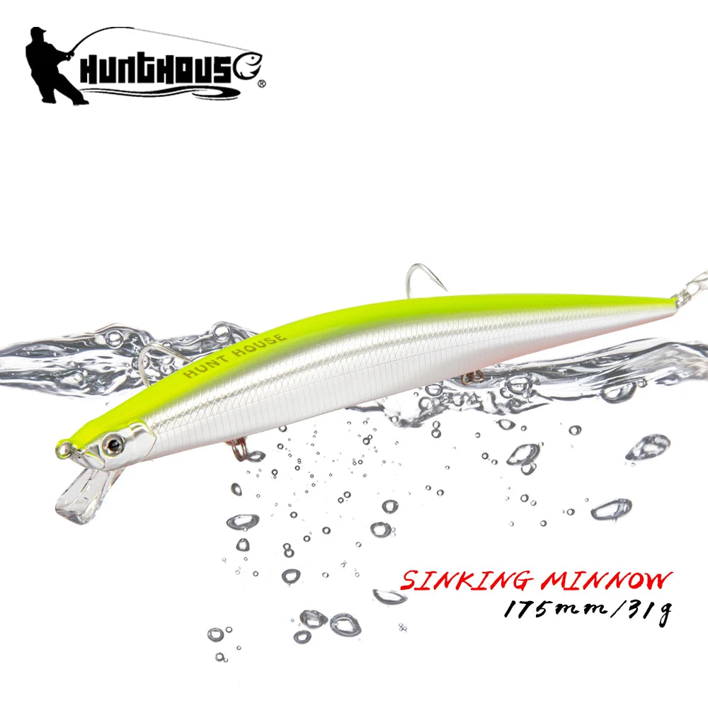 Leurre de Pêche Hunthouse Tide Vairon 175mm 31g — Bar, Brochet & Jerkbait
