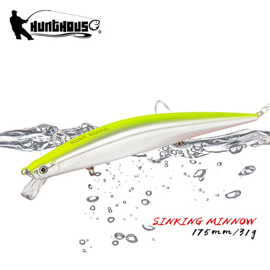 Leurre de Pêche Hunthouse Tide Vairon 175mm 31g — Bar, Brochet & Jerkbait