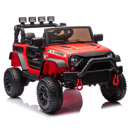 24V 400W Kids Ride-On Car, Parental Remote Control, 4-Wheel Suspension, Large Screen, Portable Handle, Seat Belt, for Ages 3 and Up