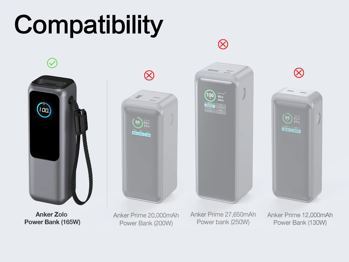 Étui en silicone pour Anker Zolo, 25000mAh, 165W, batterie externe, chargeur portable, étui de protection, étui de transport de voyage, TF, sac de rangement