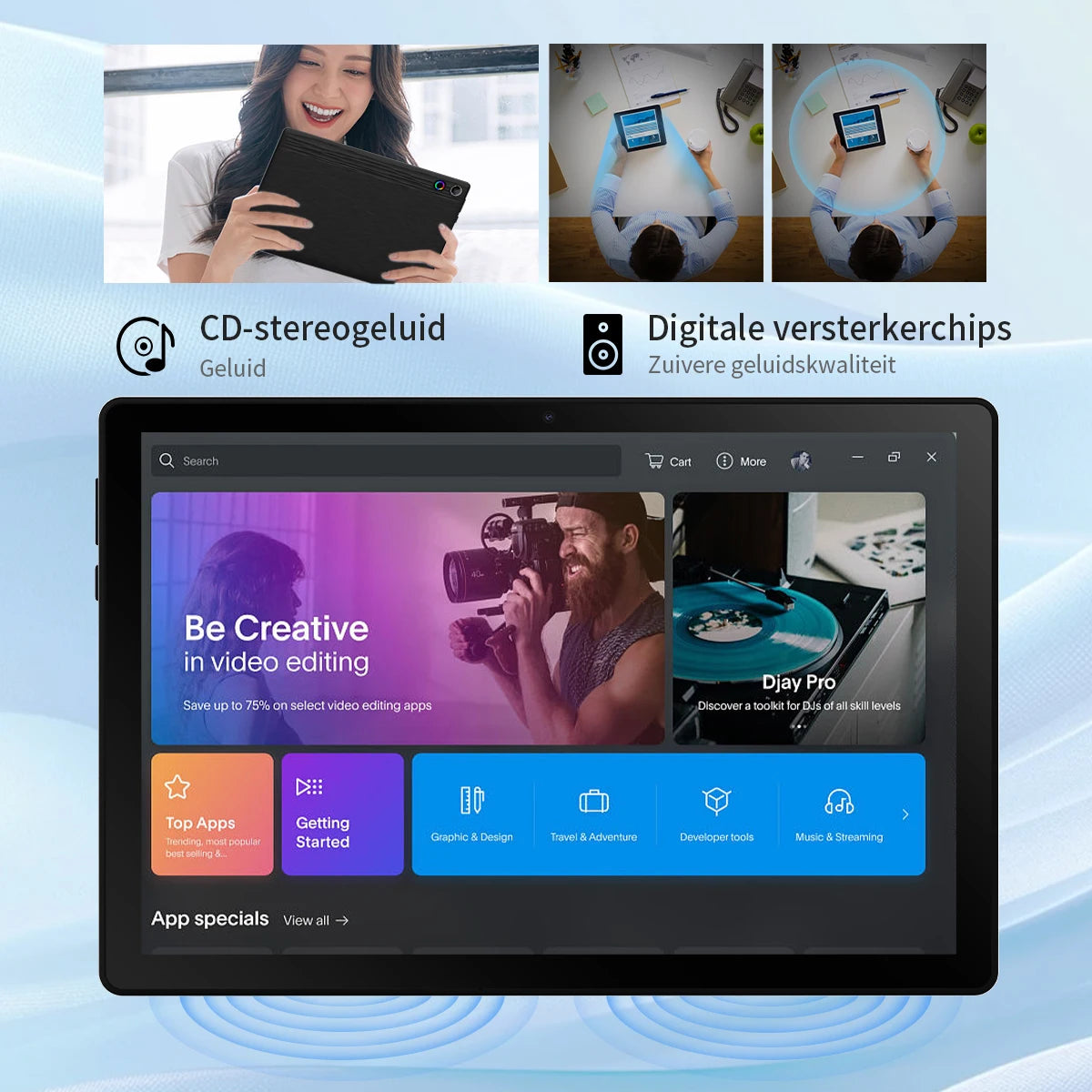 Tablette Android 15 la plus récente 2026, 10 pouces, 20 Go + 64 Go extensible à 1 To, Widevine L1, GMS, 5000 mAh, avec stylet, clavier, souris, écouteurs et étui