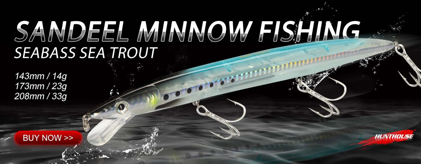 Leurre de Pêche Hunthouse Tide Vairon 175mm 31g — Bar, Brochet & Jerkbait