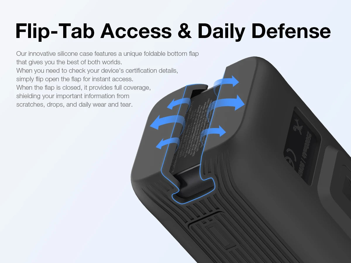 Étui en silicone pour Anker Zolo, 25000mAh, 165W, batterie externe, chargeur portable, étui de protection, étui de transport de voyage, TF, sac de rangement