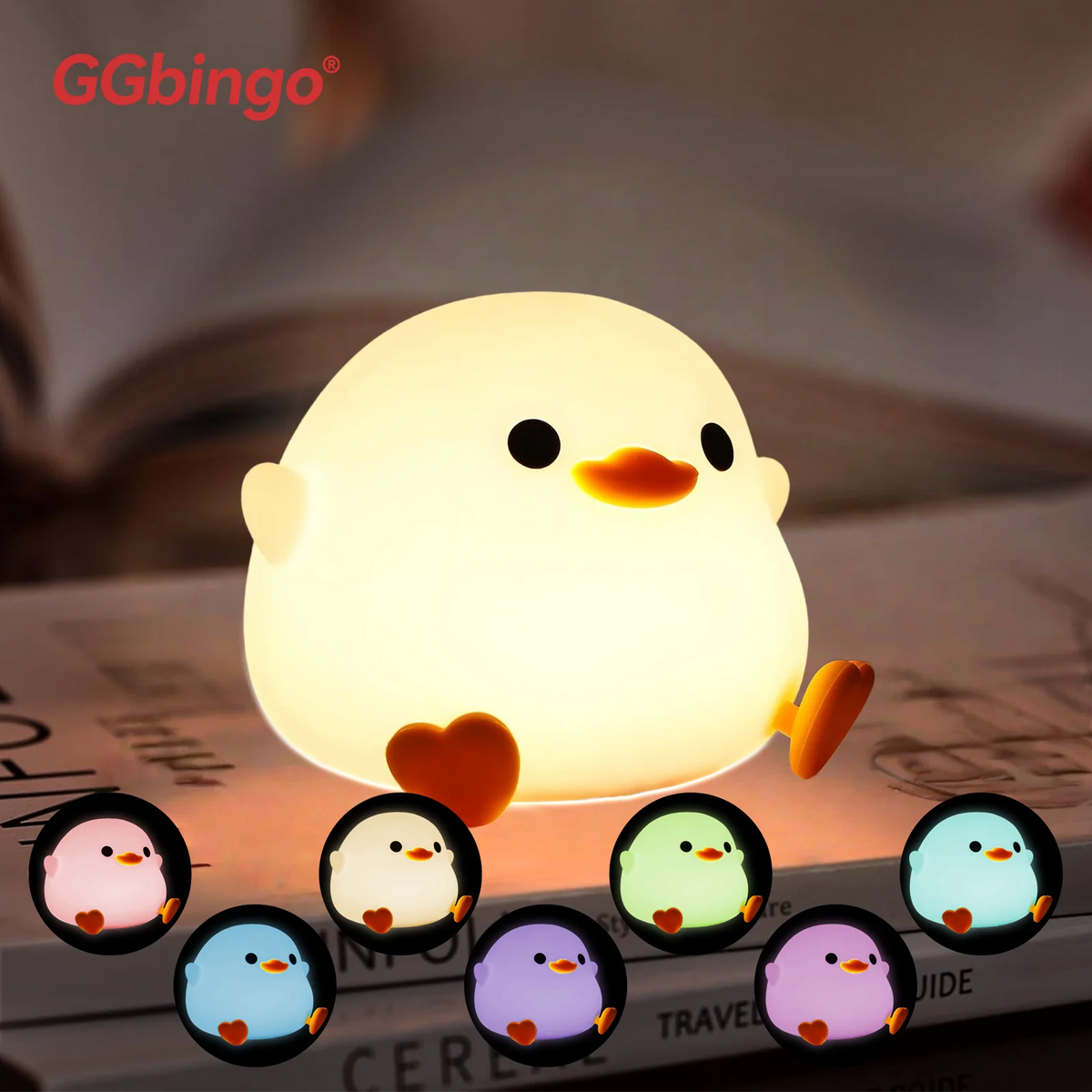 Veilleuse Capybara rechargeable — lampe de nuit pour enfants, décoration chambre, cadeau