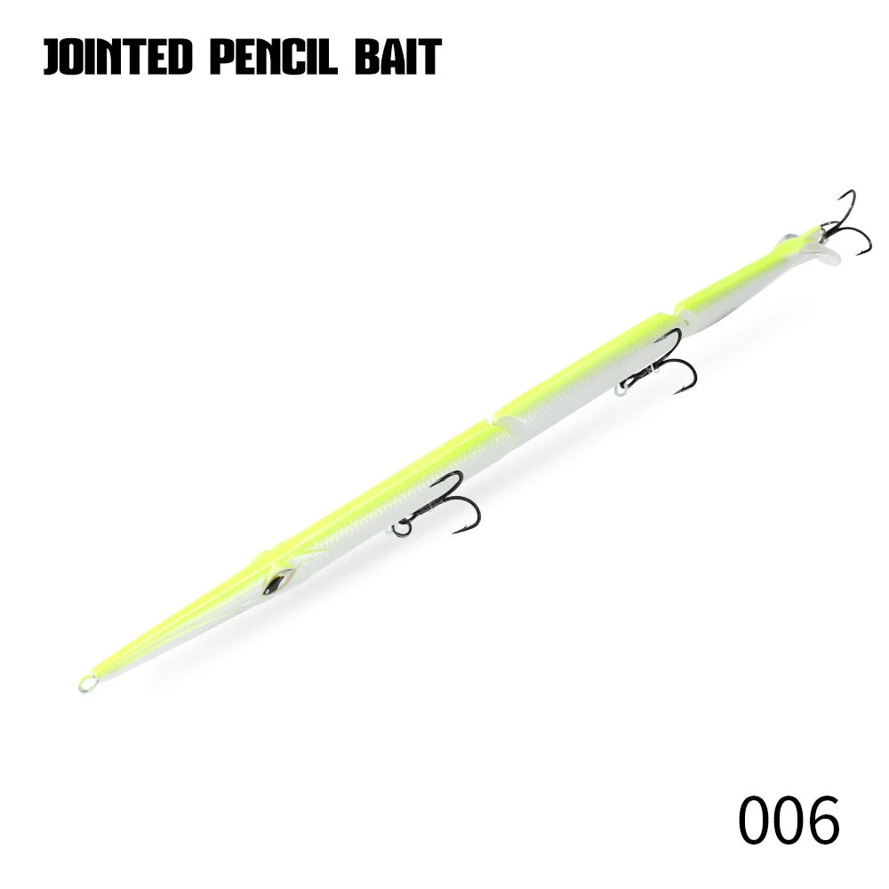 Leurre de pêche articulé Hunthouse, 3 sections, 180 mm/22 g, 255 mm/30,6 g, leurre nageur coulant pour la pêche au bleu-feuille et au bar.