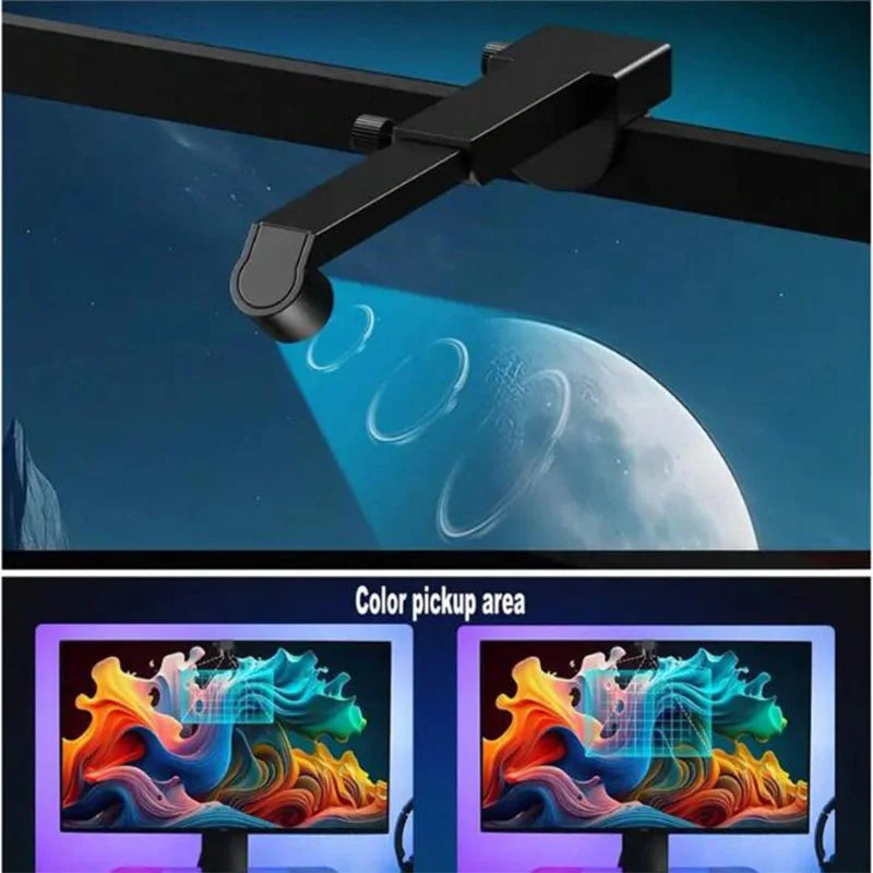 Bande lumineuse LED RGBIC pour téléviseur avec caméra, contrôle par application, synchronisation musicale, lumières intelligentes pour salle de jeu, éclairage ambiant 55-75 pouces