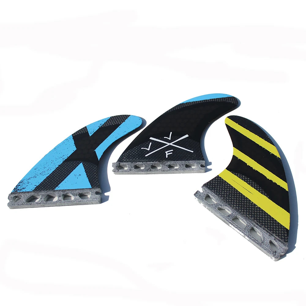 Palmes de surf en carbone et fibre de verre — nid d'abeille, propulseur, haute performance