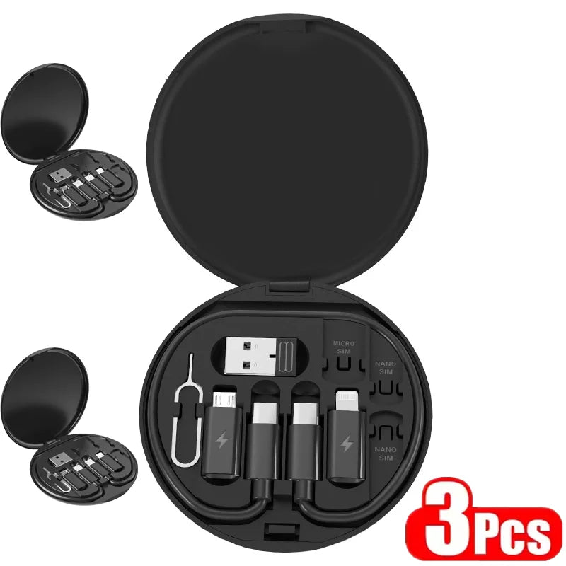 60W USB Type C to C Multi-Charging Adapter Cable Kit, USB A and Type C to Micro, Type C, Lightning Conversion Set