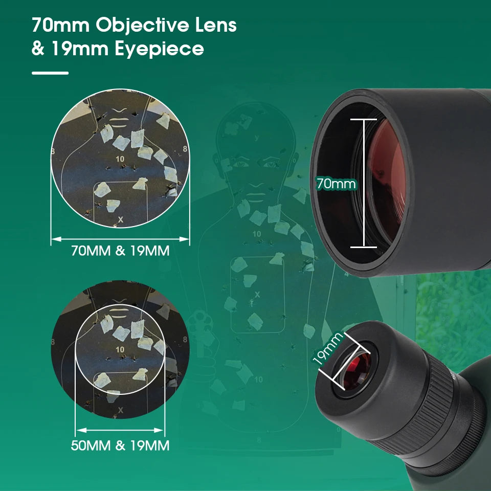 Longue vue monoculaire 50/60/70/80mm Bak4 Porro Prisme — imperméable, adaptateur téléphone, trépied, observation oiseaux