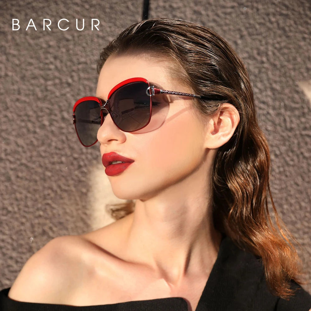 Lunettes de soleil femmes polarisées — lentille dégradée, rondes, carré