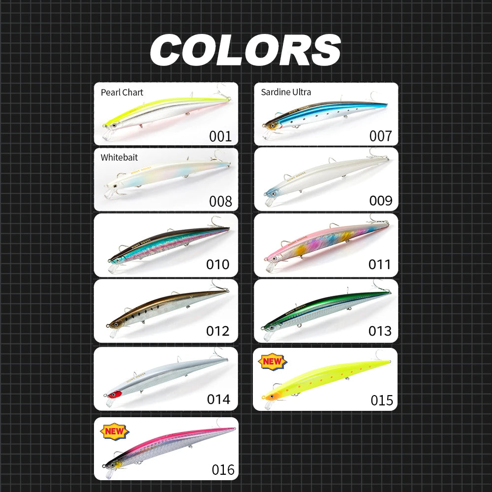 Leurre de Pêche Hunthouse Tide Vairon 175mm 31g — Bar, Brochet & Jerkbait