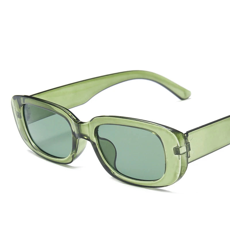 Lunettes de soleil carrées rétro vintage — petites, rectangulaires, voyage, femme