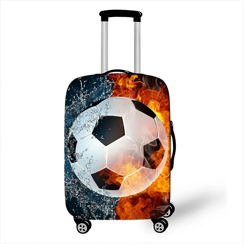 Housse de Protection Valise Imprimé Football — Polyester Spandex Tailles S/M/L