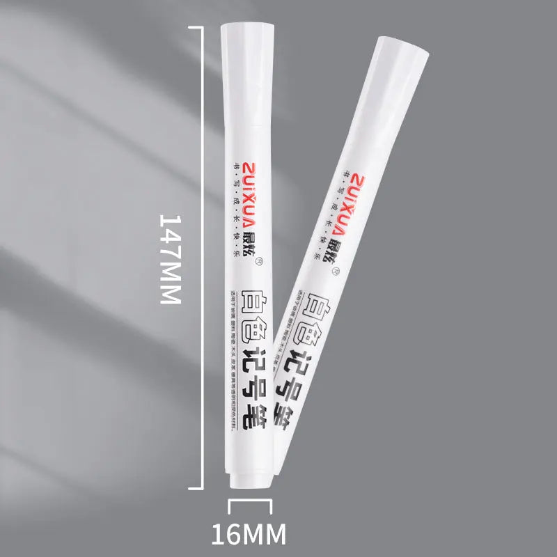 Stylos marqueurs blancs 2.0mm, 1/3/5 pièces, stylo Gel blanc étanche à l'huile, marqueurs de croquis Graffiti, papeterie fournitures scolaires