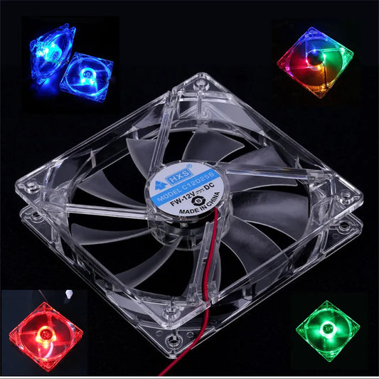 12V 0.20A 80mm ventilateur refroidisseur de processeur 4 LED silencieux PC boîtier d'ordinateur refroidisseur ventilateur de refroidissement Mod lumière bleue et colorée