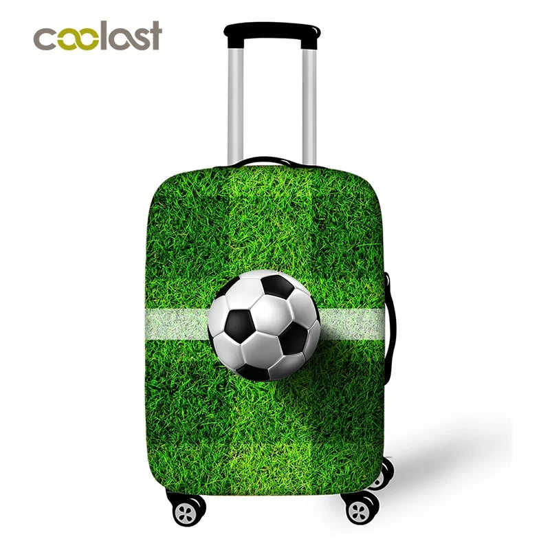 Housse de Protection Valise Imprimé Football — Polyester Spandex Tailles S/M/L