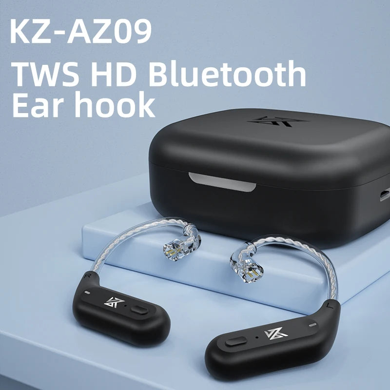 KZ AZ09 HD Bluetooth gancho de oreja cable de auricular cable de actualización inalámbrico HIFI con estuche de carga