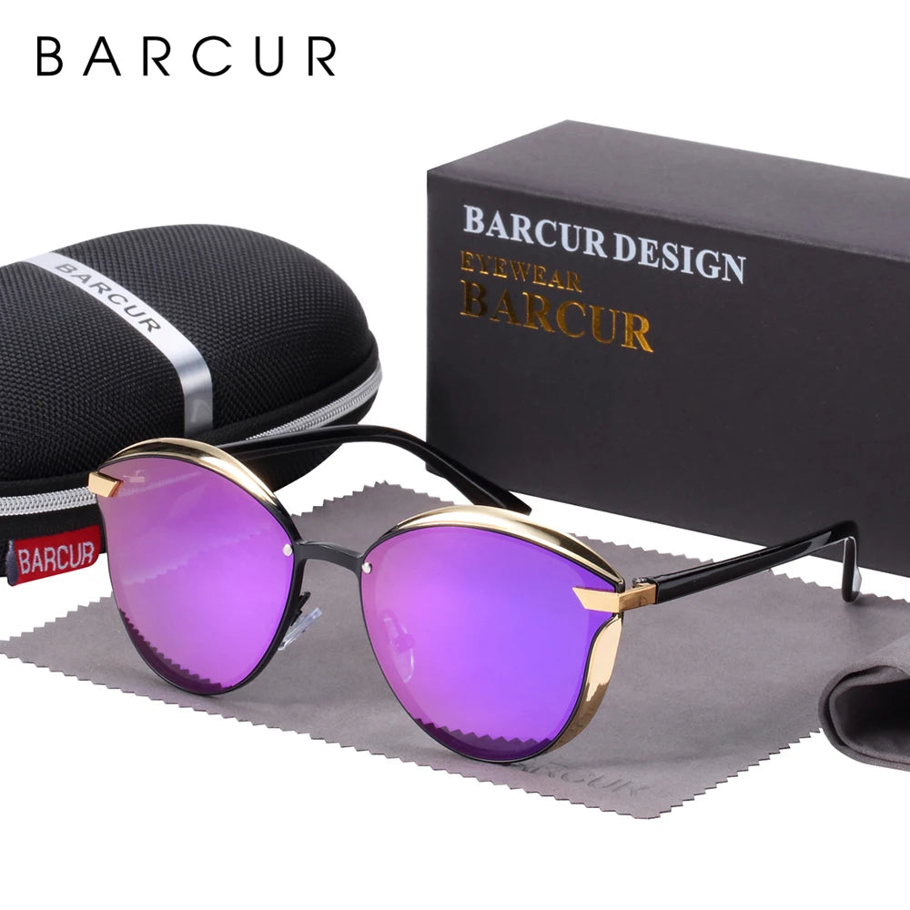 Lunettes de soleil femme polarisées — rondes, mode, style élégant