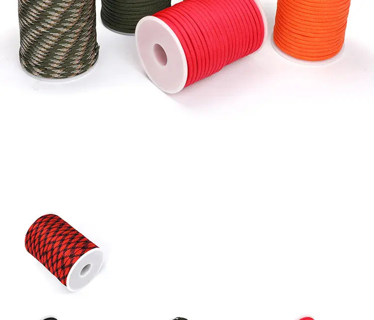 Paracorde 550 à 7 cœurs, 5M/15M/30M, 4mm, cordon de Parachute, kit de corde de survie pour Camping en plein air, parapluie, tente, lanière, corde à linge