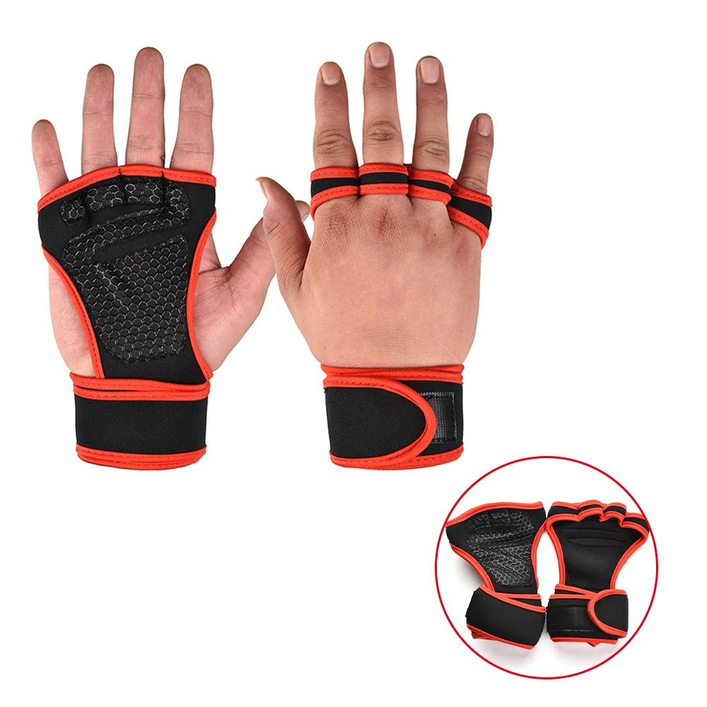Guantes de entrenamiento deportivo para hombres y mujeres, guantes de entrenamiento, fitness, musculación, levantamiento de pesas, gimnasio, protección de manos, muñecas y palmas