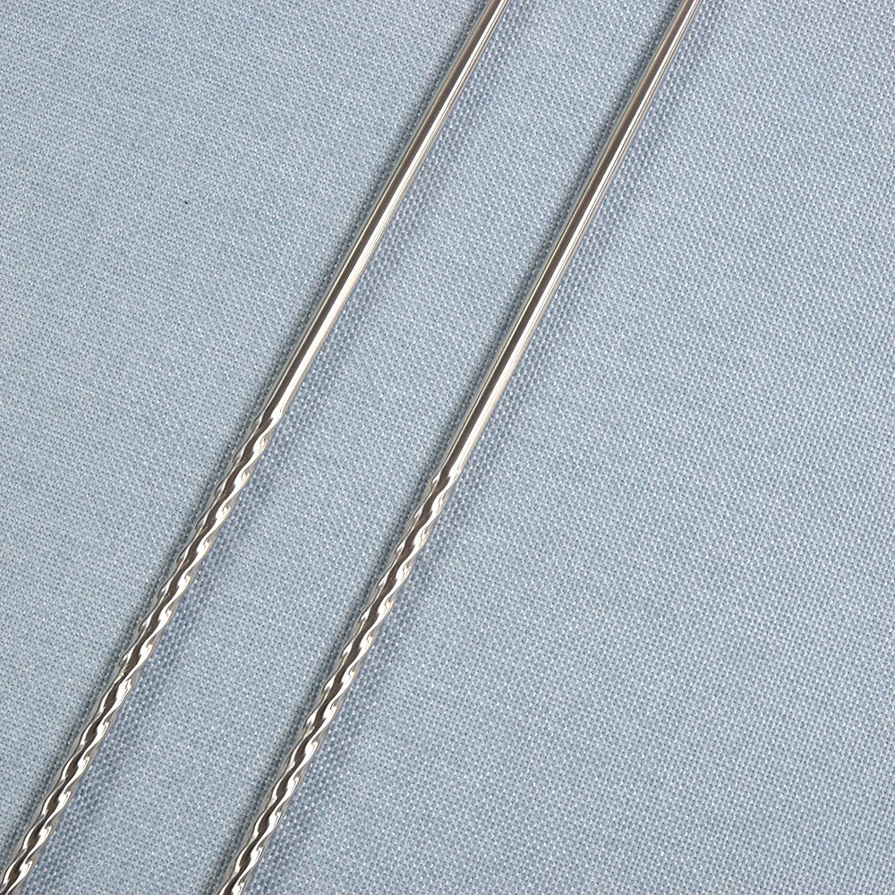 Un par de palillos de cocina de acero inoxidable extralargos lavables en lavavajillas de 38,8 cm