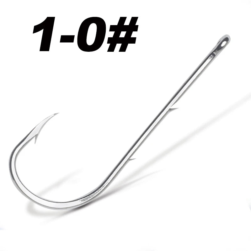 Hameçon de pêche à tige longue, 50 pièces/lot, appât vivant avec Double appât, barbes en acier à haute teneur en carbone avec hameçons antirouille