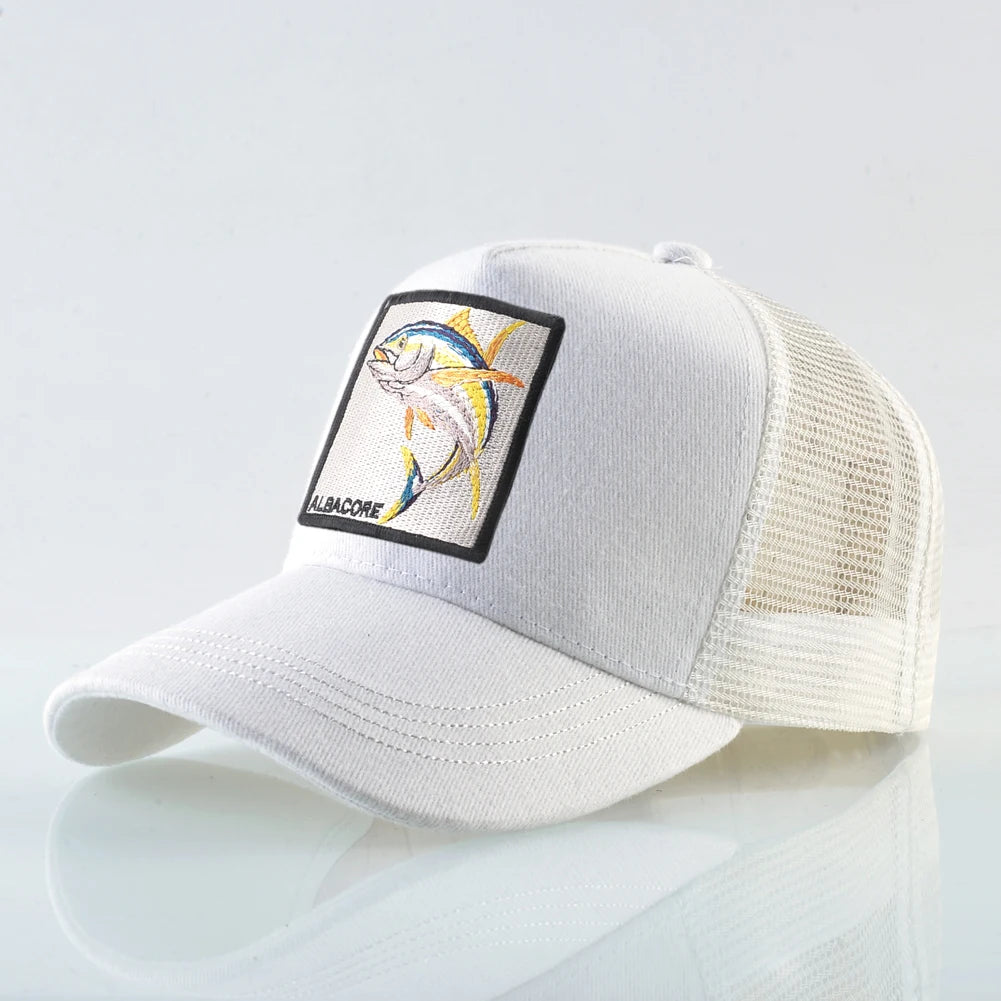 Casquette de Baseball en maille respirante pour femmes, casquette de camionneur avec Patch Albacore, Hip Hop, Casquette en os à rabat