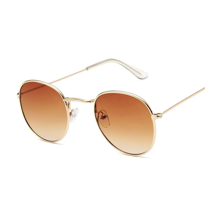 Vintage Small Round Sunglasses Classic Retro Design Brand Women Sunglasses Male Mirror Fashion Women Shades Sunglasses