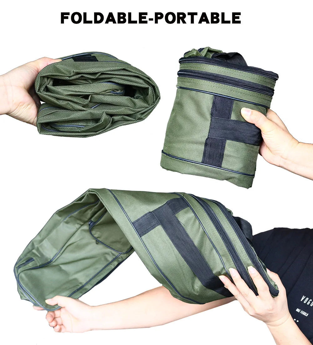 Porte-canne à pêche pliable et Portable, sac de rangement pour outils de moulinet, étui 122cm / 152cm / 182cm
