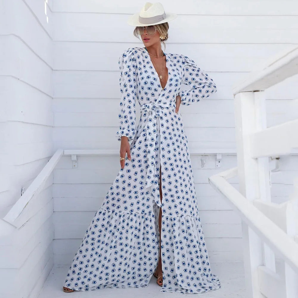 Blue Eyes Bikini Cover-Up, Tuniques de plage, Long Kaftan, Robe de plage, Sarong, Maillots de bain