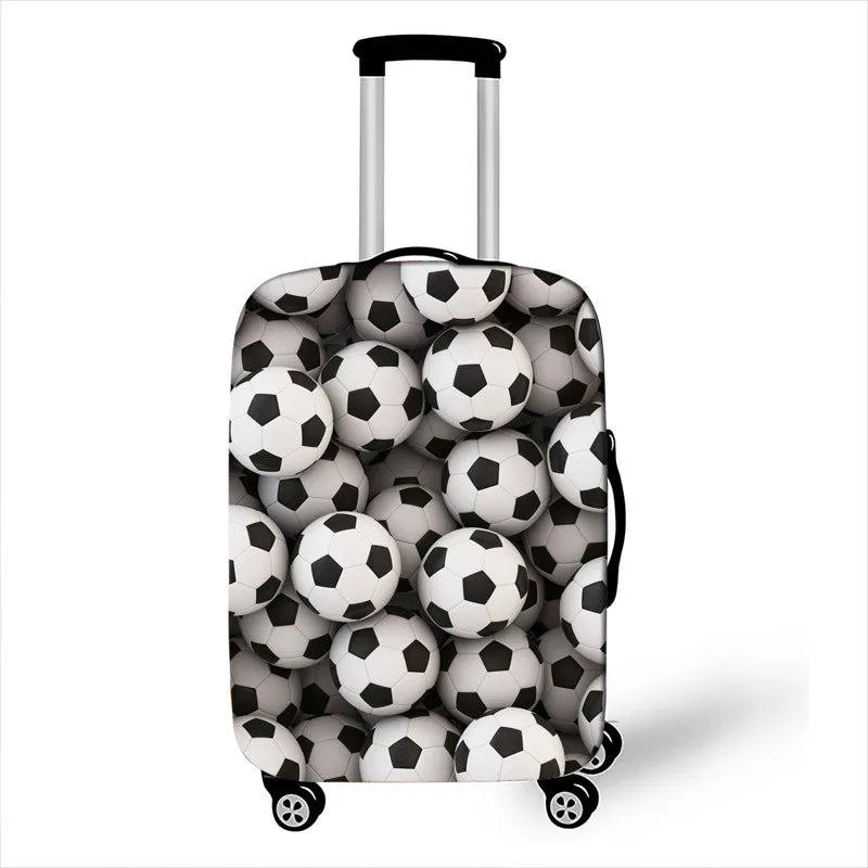 Housse de Protection Valise Imprimé Football — Polyester Spandex Tailles S/M/L