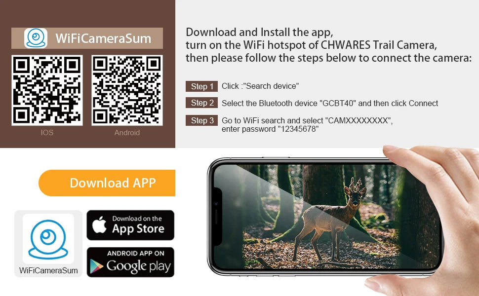 Caméra de suivi des sentiers en direct WIFI 4K 30MP APP contrôle Bluetooth caméras de chasse Vision nocturne WIFI900PRO Surveillance de la faune