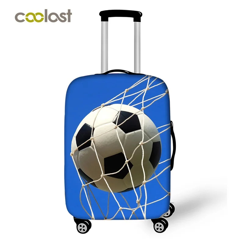 Housse de Protection Valise Imprimé Football — Polyester Spandex Tailles S/M/L