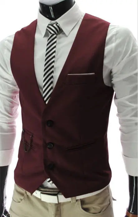 Gilet de Costume Homme Slim Fit M-7XL Nouvelle Collection 2026 – Gilet Décontracté et Habillé Sans Manches pour Homme