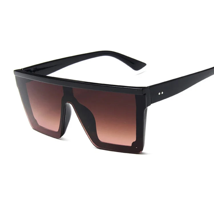 Lunettes de soleil rétro vintage carrées noires — hommes et femmes, mode