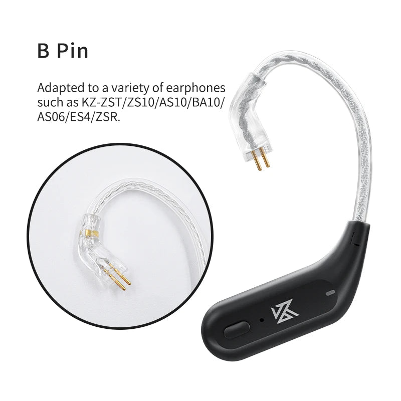 KZ AZ09 HD Bluetooth gancho de oreja cable de auricular cable de actualización inalámbrico HIFI con estuche de carga