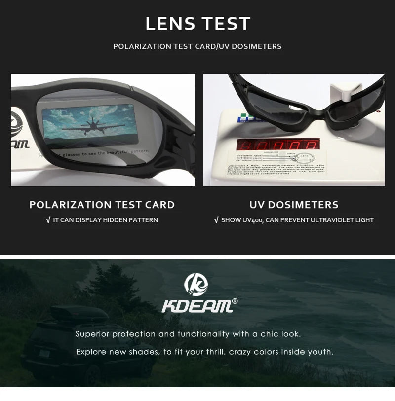 Lunettes de Soleil Sport Polarisées — Lentille Bouclier, Cadre Résistant, Plein Air, Unisexe