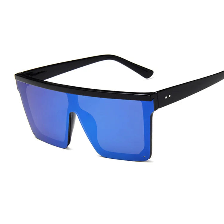 Lunettes de soleil rétro vintage carrées noires — hommes et femmes, mode