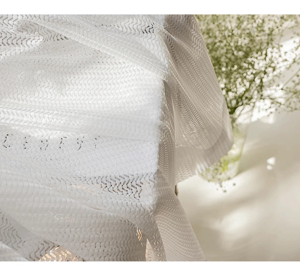 Rideaux en tulle blanc transparent pour fenêtre, rideaux en voile de style moderne pour salon, chambre à coucher, cuisine, sur mesure