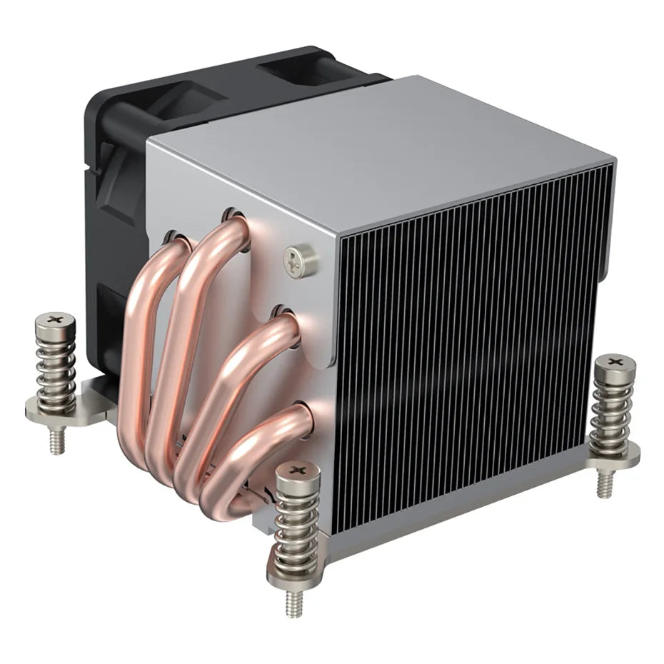 COOLSERVER R63 4 Heatpipe 2U Refroidisseur de processeur de serveur Ventilateur de refroidissement pour ordinateur de bureau pour Intel LGA2011 1700 115X AMD AM4