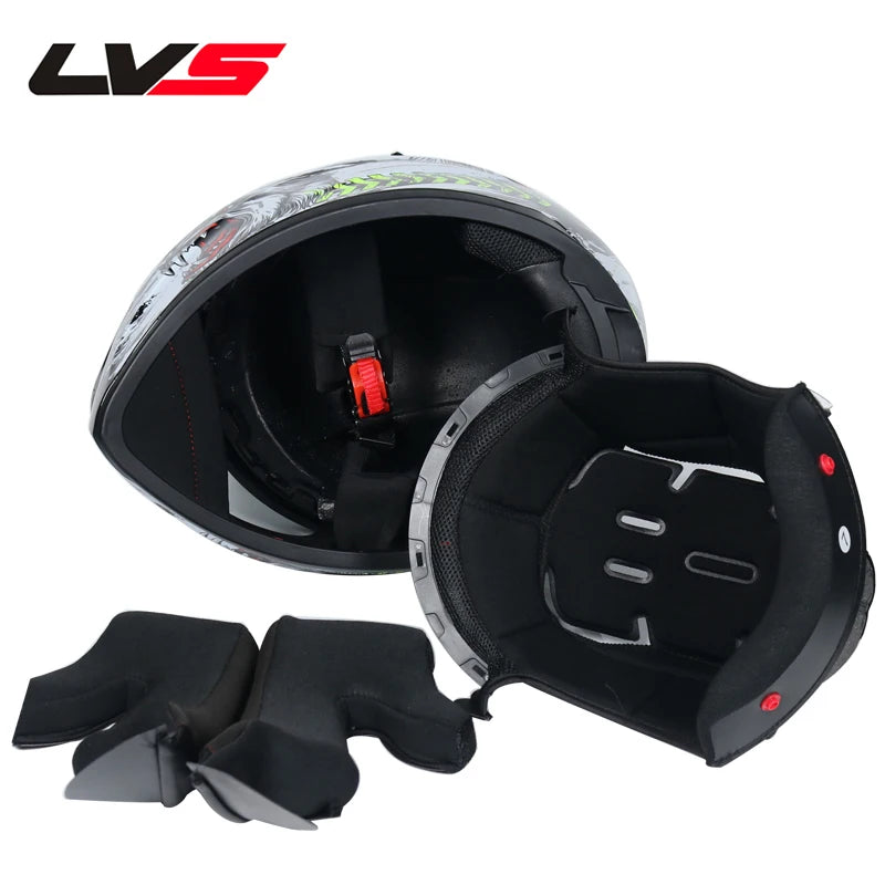 Casques de moto pour hommes et tenue de femme casques de Locomotive à Double lentille Cascos Para Capacete Da Motocicleta