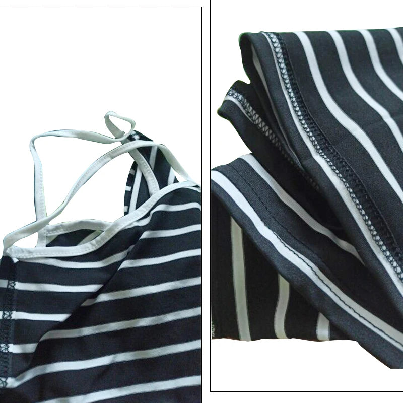 Bata de playa a rayas para mujer, toalla de baño redonda, ropa de tirantes, vestido de playa, vacaciones, natación
