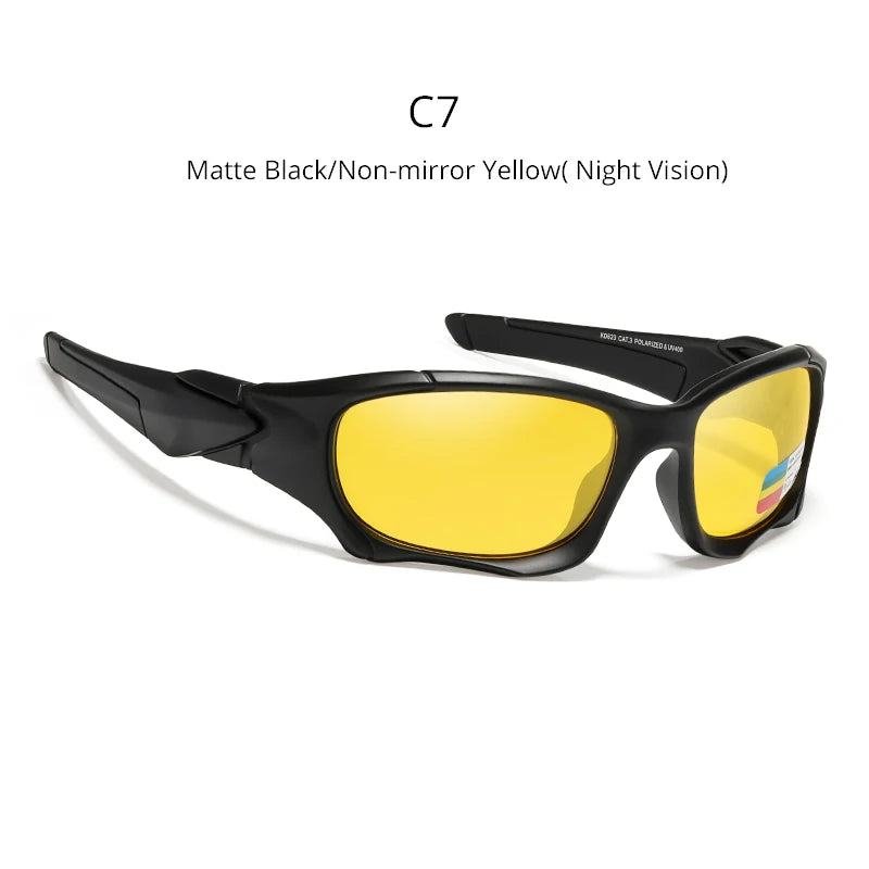 Lunettes de Soleil Sport Polarisées — Lentille Bouclier, Cadre Résistant, Plein Air, Unisexe